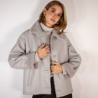 Дублянка з натуральної шкіри в сірому кольорі 2