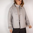 Дублянка з натуральної шкіри в сірому кольорі 3