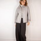 Дублянка з натуральної шкіри в сірому кольорі 6