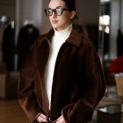 Дублянка з натуральної шкіри в коричневому кольорі,двохстороння 3