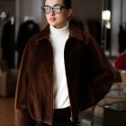 Дублянка з натуральної шкіри в коричневому кольорі,двохстороння 4