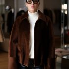 Дублянка з натуральної шкіри в коричневому кольорі,двохстороння 5