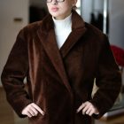 Дублянка з натуральної шкіри в коричневому кольорі,двохстороння 2