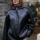 Дублянка з натуральної шкіри в чорному кольорі 3