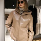 Дублянка з натуральної шкіри в бежевому кольорі 4