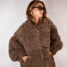 Дублянка з натуральної шкіри в темно-бежевому кольорі,двохстороння 6