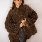 Дублянка з натуральної шкіри в темно-бежевому кольорі,двохстороння 3