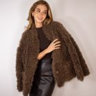 Дублянка з натуральної шкіри в темно-бежевому кольорі,двохстороння 4