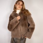 Дублянка з натуральної шкіри в бежевому кольорі,двохстороння 2