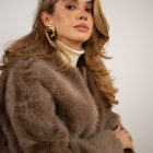 Дублянка з натуральної шкіри в бежевому кольорі,двохстороння 3