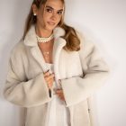 Дублянка з натурального хутра овчини мерино в темно-бежевому кольорі,двухстороння 2