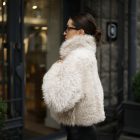 Дублянка з натуральної шкіри в кремовому кольорі,двохстороння 6