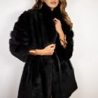 Дублянка з натуральної шкіри в чорному кольорі,двохстороння 2