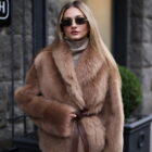 Дублянка з натуральної шкіри в коричневому кольорі,двохстороння 2