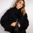 Дублянка з натуральної шкіри в чорному кольорі,двохстороння 3