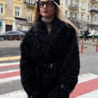 Дублянка з натуральної шкіри в чорному кольорі,двохстороння 2