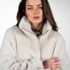 Дублянка з натуральної шкіри в кремовому кольорі,двохстороння 13