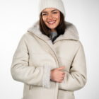 Дублянка з натуральної шкіри в кремовому кольорі,двохстороння 18