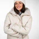 Дублянка з натуральної шкіри в кремовому кольорі,двохстороння 19