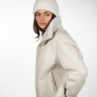 Дублянка з натуральної шкіри в кремовому кольорі,двохстороння 20