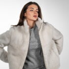 Дублянка з натуральної шкіри в кремовому кольорі,двохстороння 4