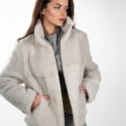 Дублянка з натуральної шкіри в кремовому кольорі,двохстороння 5