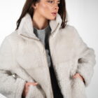 Дублянка з натуральної шкіри в кремовому кольорі,двохстороння 6