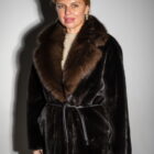 Шуба з хутра норки блекглами в чорному кольорі,комір з хутра соболя 8