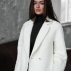 Пальто з альпаки в молочному кольорі 2