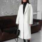 Пальто з альпаки в молочному кольорі 18