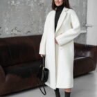 Пальто з альпаки в молочному кольорі 16