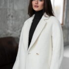 Пальто з альпаки в молочному кольорі 12