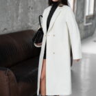 Пальто з альпаки в молочному кольорі 14