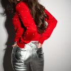 Штани з натуральної шкіри в сірому кольорі 10