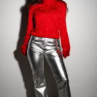 Штани з натуральної шкіри в сірому кольорі 12