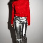 Штани з натуральної шкіри в сірому кольорі 13