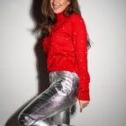 Штани з натуральної шкіри в сірому кольорі 9