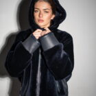 Дублянка з натуральної шкіри в темно-синьому кольорі,двохстороння 13