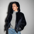 Дублянка з натуральної шкіри в темно-синьому кольорі,двохстороння 6