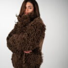 Дублянка з натуральної шкіри в бежевому кольорі,двохстороння 14