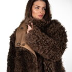 Дублянка з натуральної шкіри в бежевому кольорі,двохстороння 6