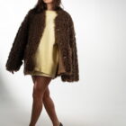 Дублянка з натуральної шкіри в темно-бежевому кольорі,двохстороння 24