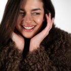 Дублянка з натуральної шкіри в темно-бежевому кольорі,двохстороння 30