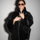 Дублянка з натуральної шкіри в чорному кольорі,двохстороння 9