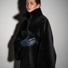 Дублянка з натуральної шкіри в чорному кольорі,двохстороння 3