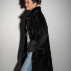 Дублянка з натуральної шкіри в чорному кольорі,двохстороння 13