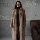 Дублянка з натуральної шкіри в бежевому кольорі,двохстороння 4