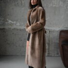 Дублянка з натуральної шкіри в бежевому кольорі,двохстороння 7