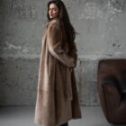 Дублянка з натуральної шкіри в бежевому кольорі,двохстороння 8