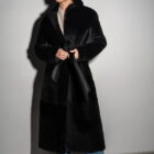 Дублянка з натуральної шкіри в чорному кольорі,двохстороння 3